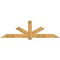Ekena Millwork Kennewick Rough Sawn Timber Gable Bracket, Western Red Cedar, 96"W x 28"H x 2"D x 6"F, 7/12 Pitch GBW096X28X0206KEN00RWR - alternate 1